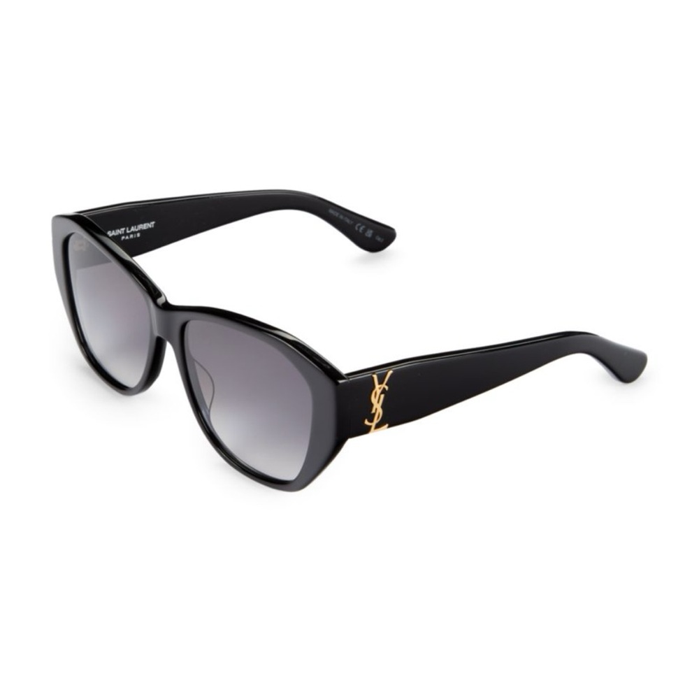 Saint Laurent Glossy Black Sunglasses – With Original Case